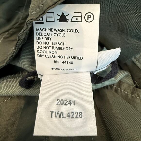 Enza Costa Cargo Trousers Sage Green Utility Pants Size M Waist 30 NWOT - Picture 9 of 9